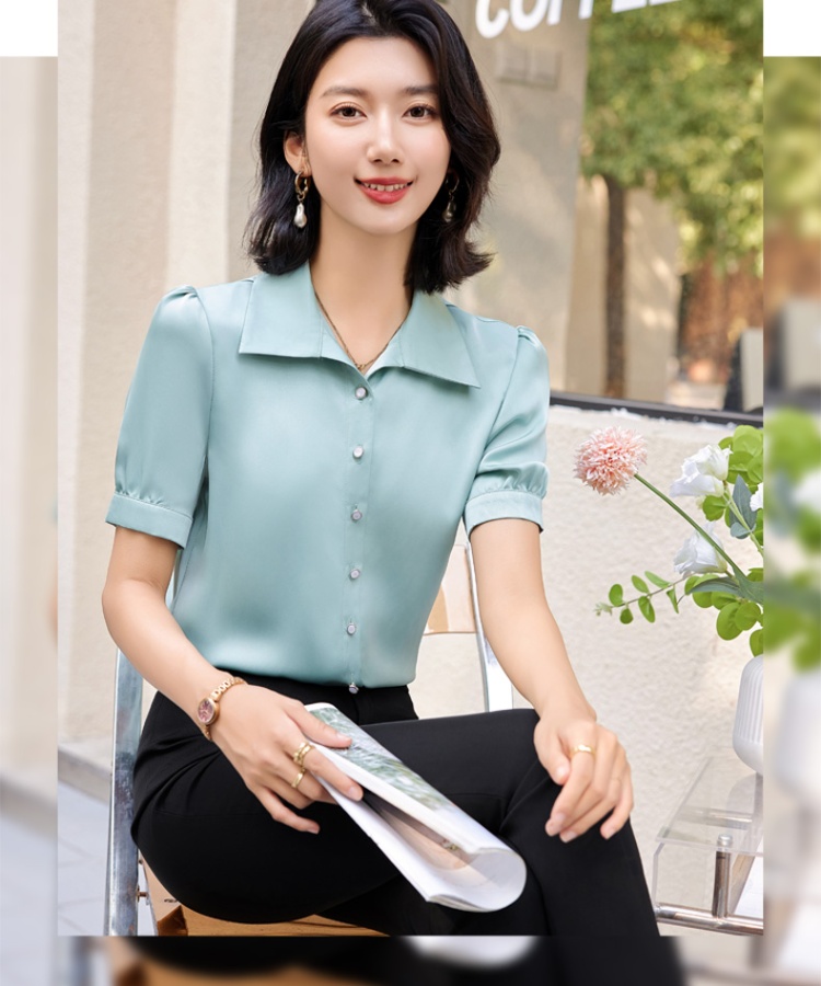 Chinese style shirt work clothing 2pcs set for women