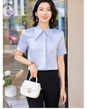 Short sleeve shirt profession suit pants 2pcs set for women