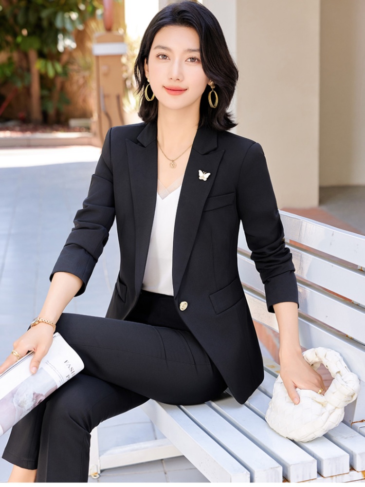 Profession tops slim business suit a set for women