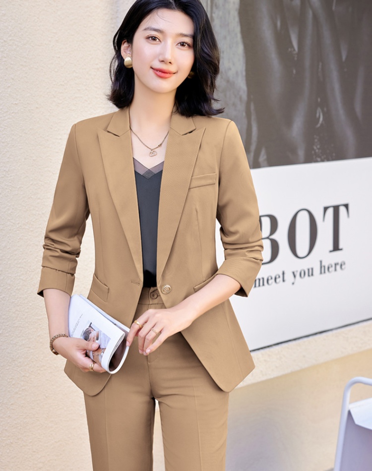 Profession tops slim business suit a set for women