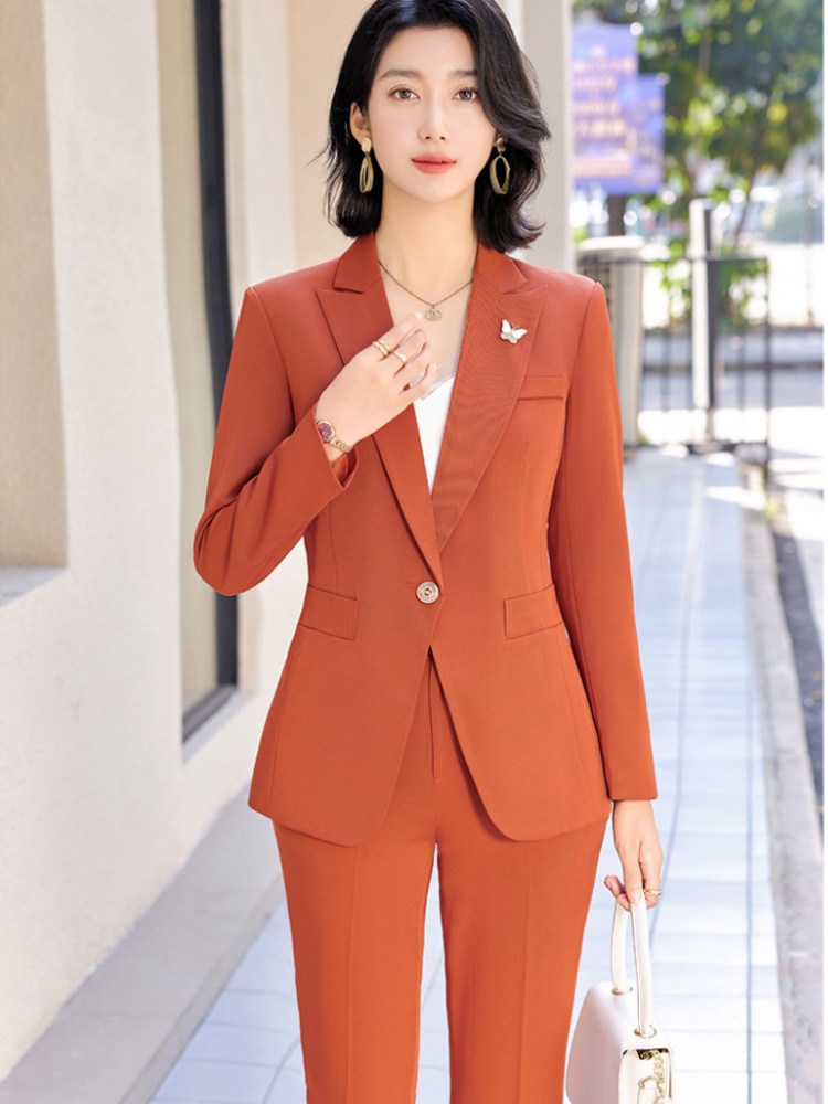 Profession tops slim business suit a set for women