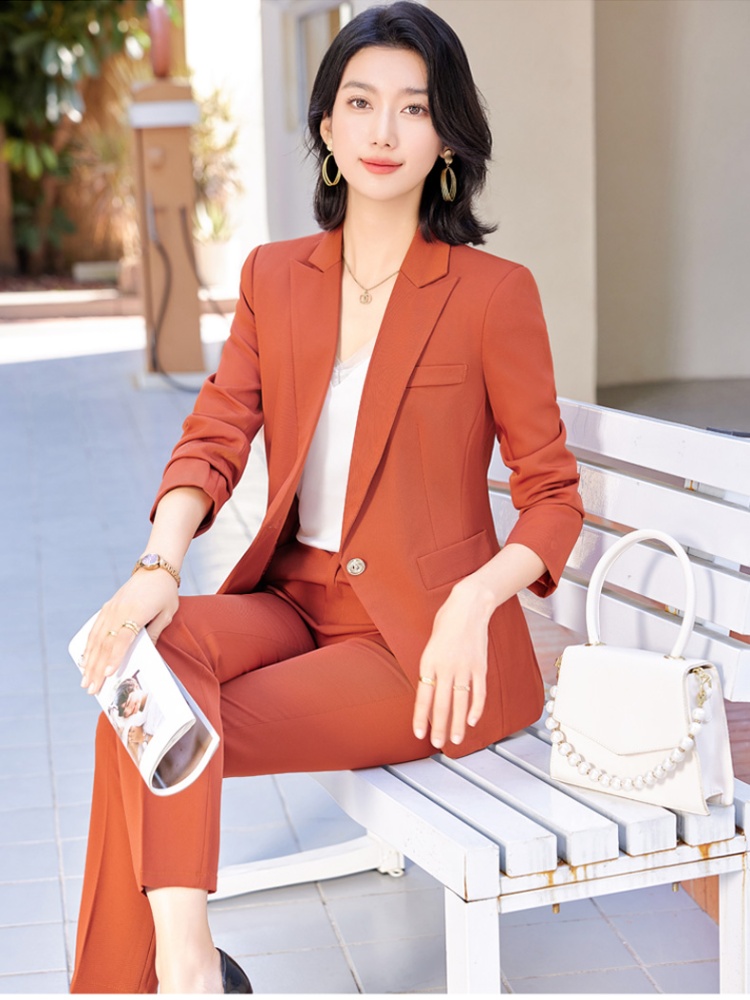 Profession tops slim business suit a set for women