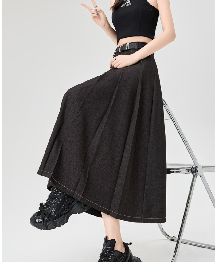 High waist Casual long dress slim spring skirt for women