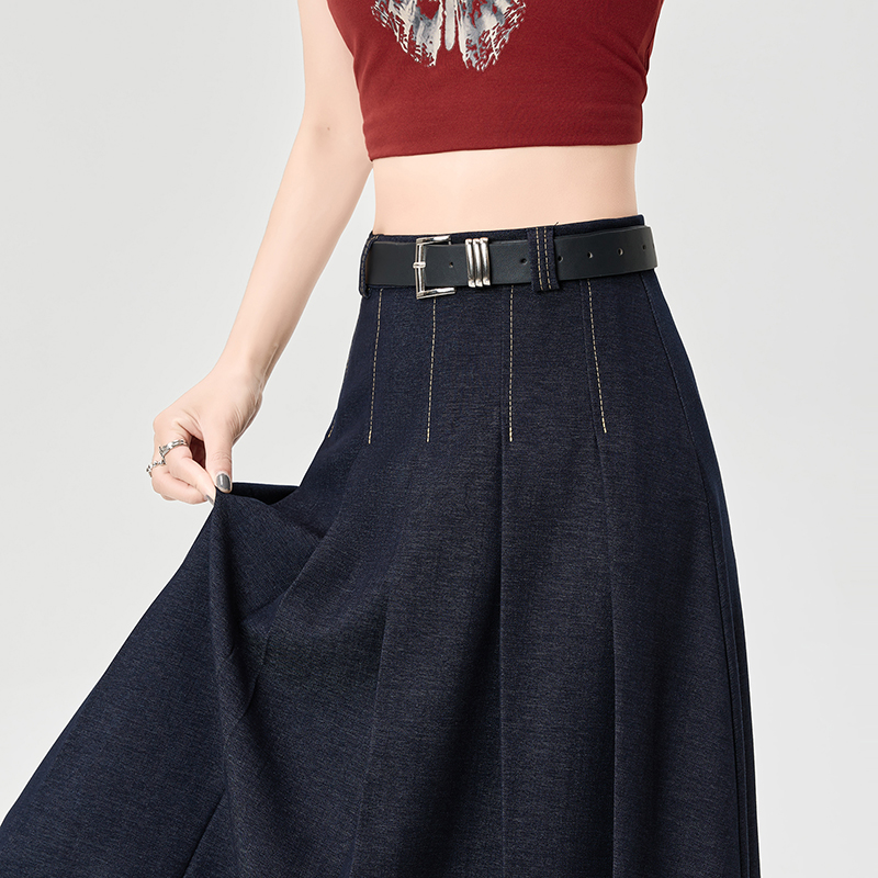 High waist Casual long dress slim spring skirt for women