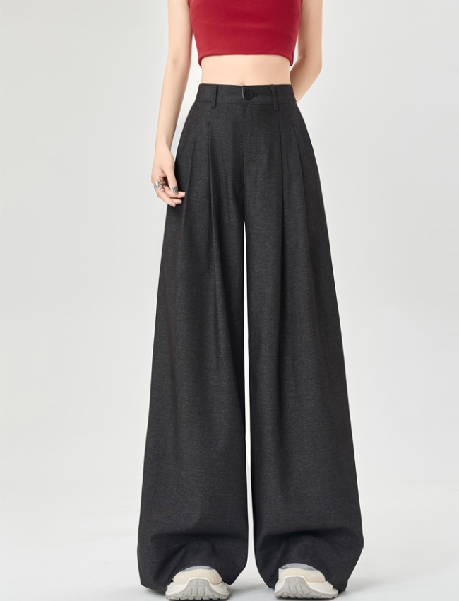 Drape spring and summer wide leg pants slim pants