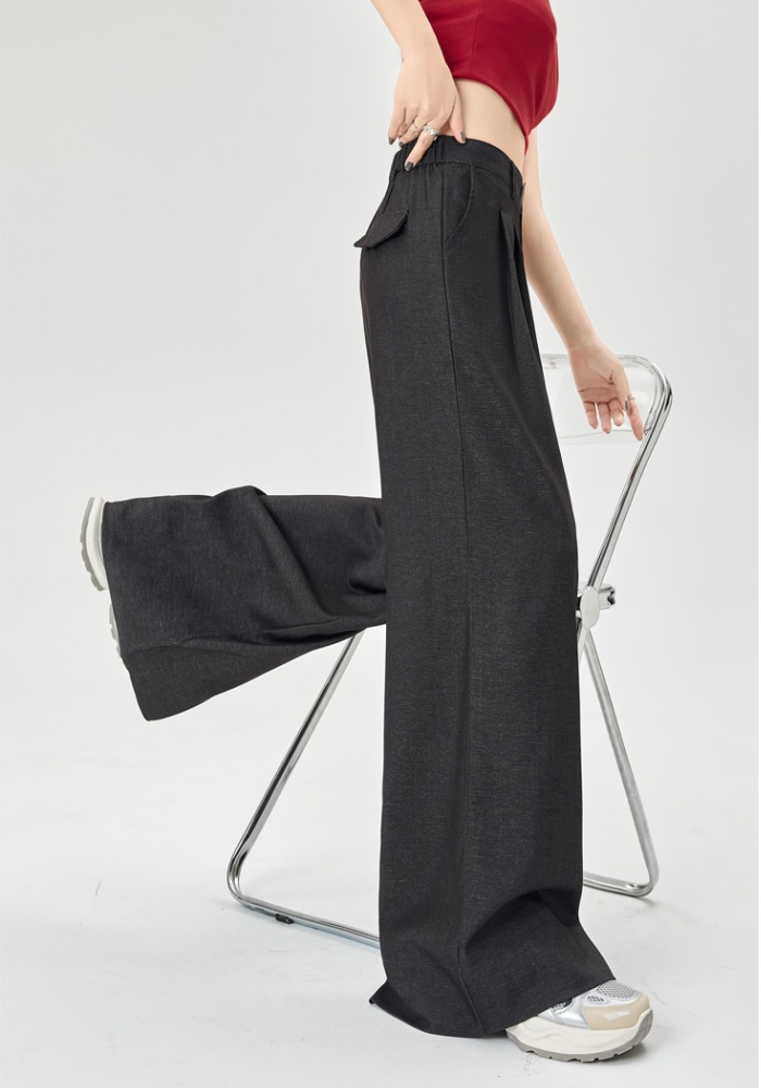 Drape spring and summer wide leg pants slim pants