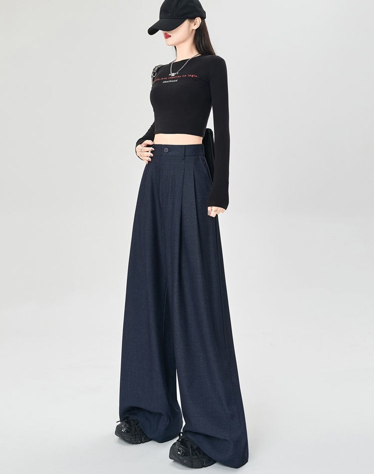 Drape spring and summer wide leg pants slim pants