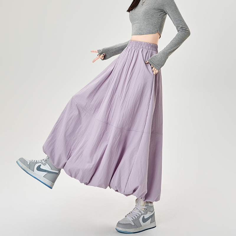 A-line skirt spring and summer long dress for women