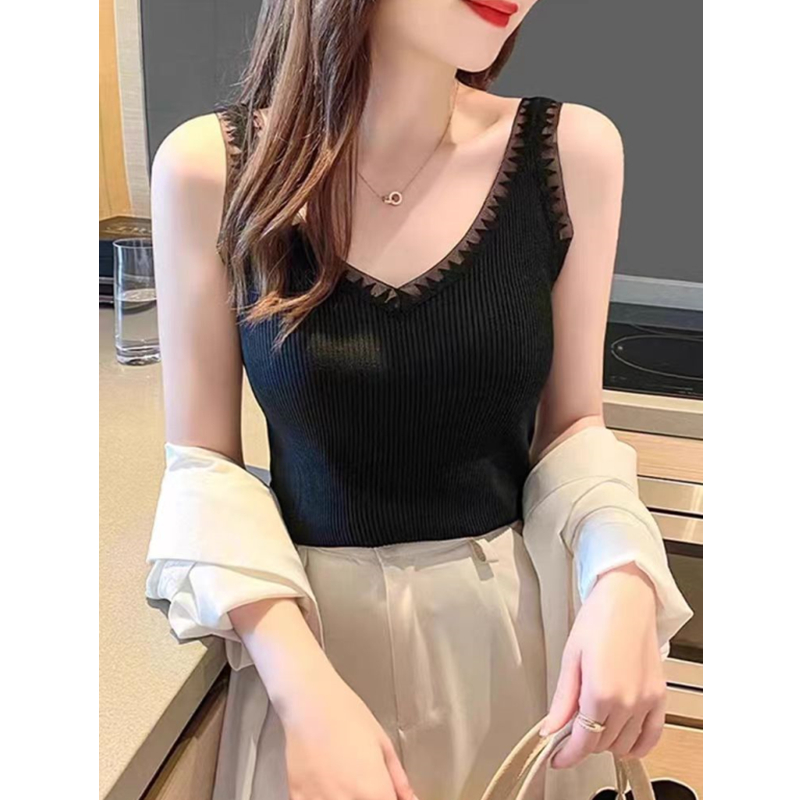 V-neck summer primer vest ice silk fashion vest for women