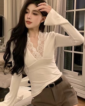 Sexy slim bottoming shirt long sleeve tops for women