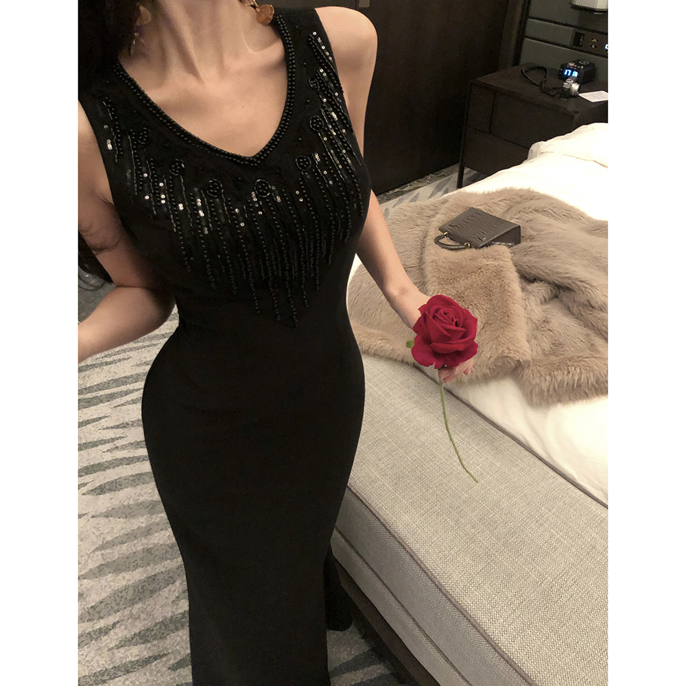 Slim long dress light luxury evening dress for women