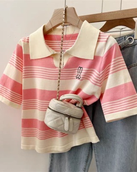 Short sleeve sweater Korean style tops for women