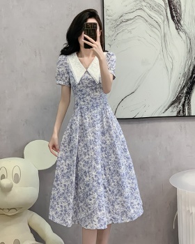 France style long dress doll collar dress for women