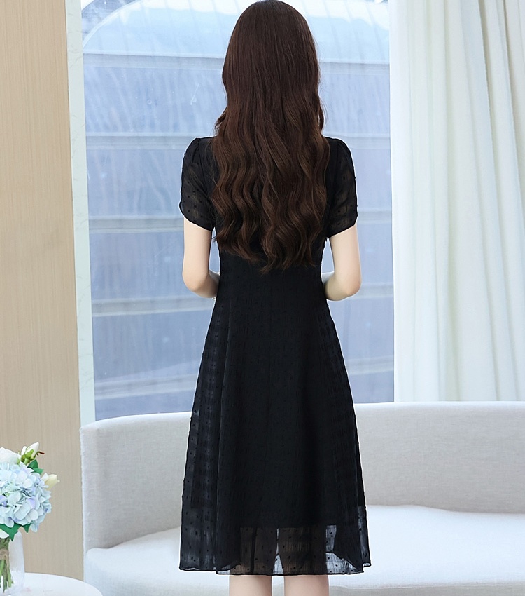 Summer chiffon Western style light luxury dress for women