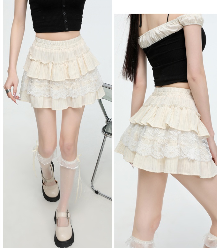 High waist short skirt splice skirt for women