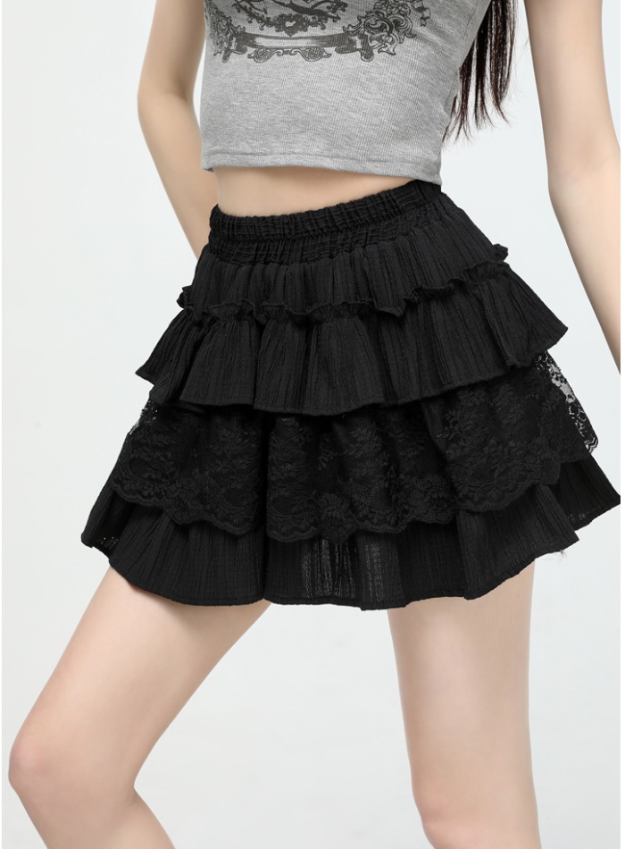 High waist short skirt splice skirt for women