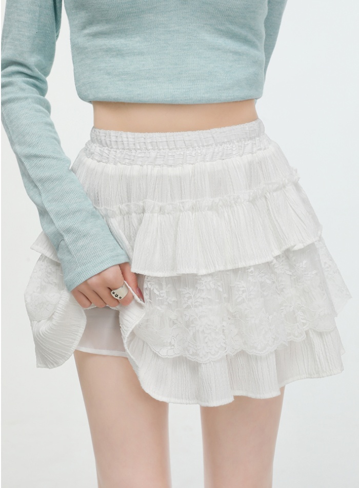 High waist short skirt splice skirt for women