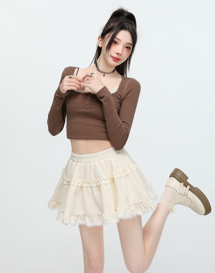 Cake sweet skirt thick and disorderly short skirt for women