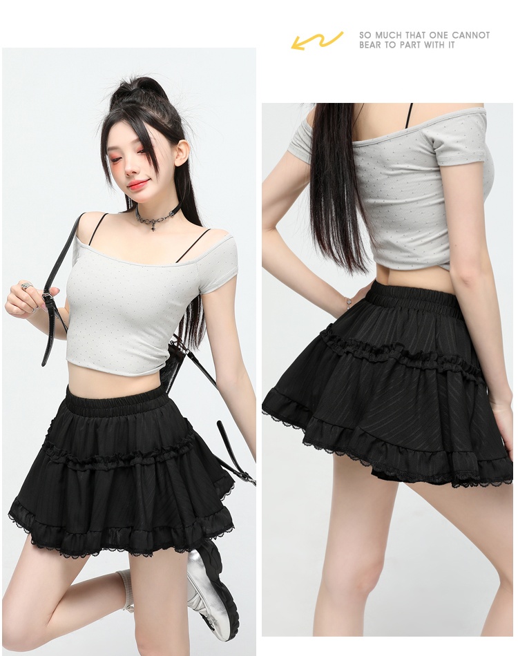 Cake sweet skirt thick and disorderly short skirt for women