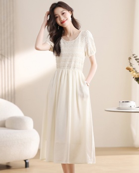 Drape summer long dress temperament dress for women