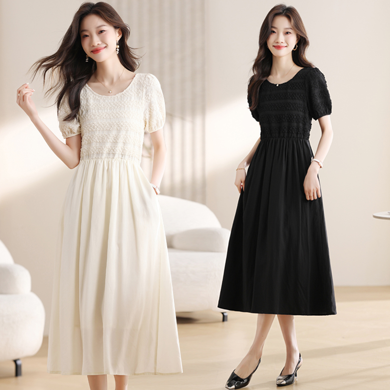 Drape summer long dress temperament dress for women