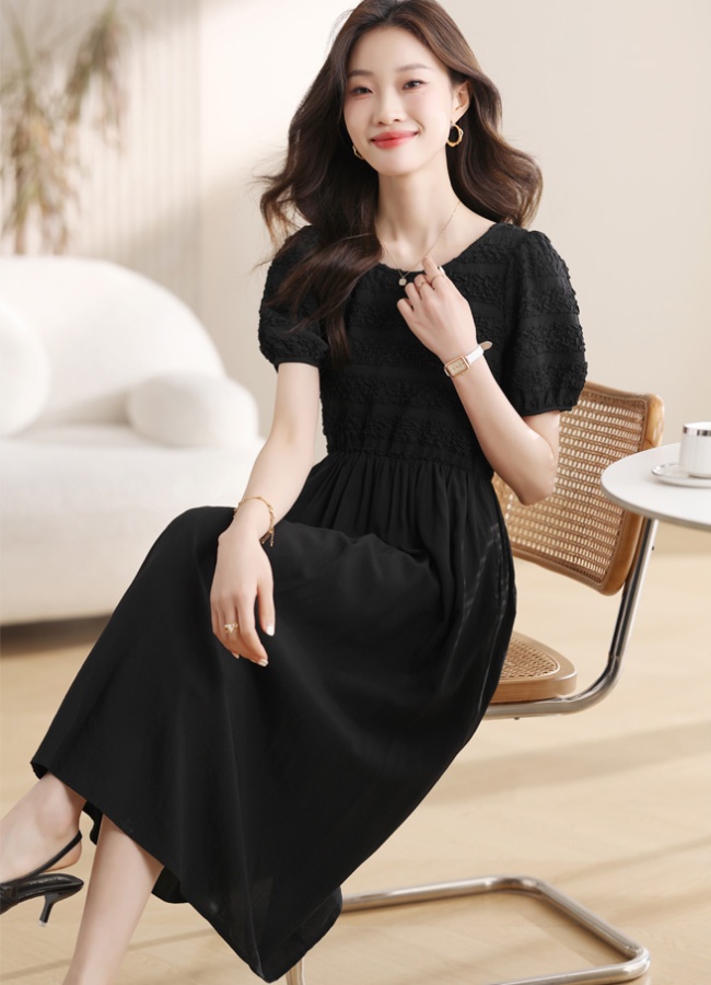 Drape summer long dress temperament dress for women