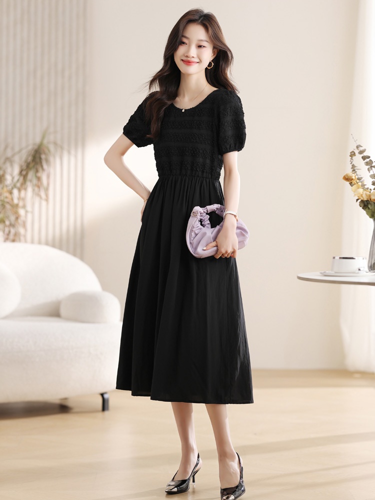 Drape summer long dress temperament dress for women