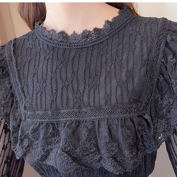 Temperament wears outside shirts lace tops for women