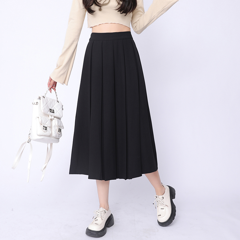 High waist pleated business suit slim drape skirt for women