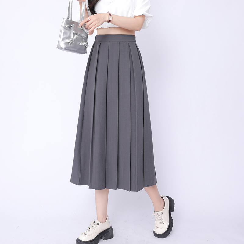 High waist pleated business suit slim drape skirt for women