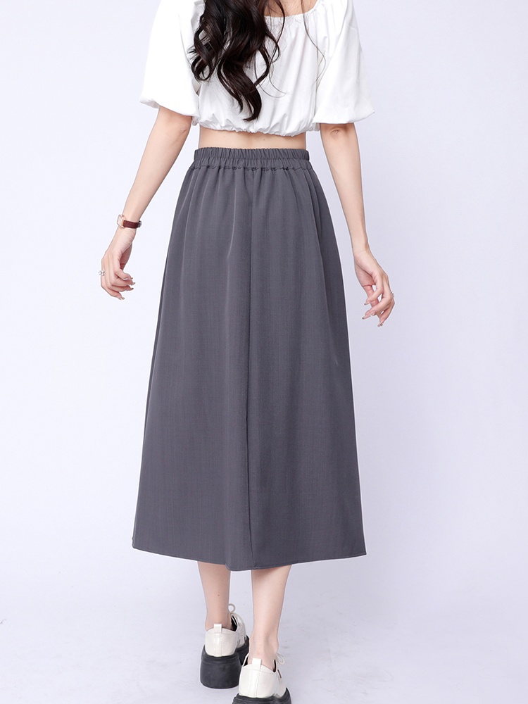 High waist pleated business suit slim drape skirt for women