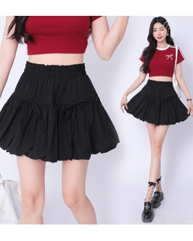 Thick and disorderly bow skirt A-line short skirt for women