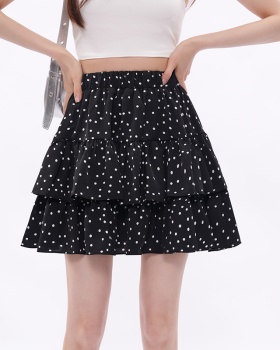 Polka dot short skirt high waist skirt for women