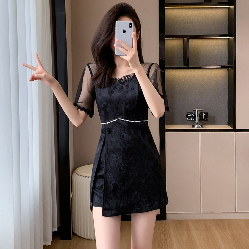 Temperament summer shorts fashion gauze dress 2pcs set