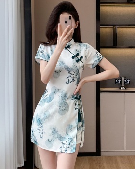 Summer temperament dress maiden shorts 2pcs set