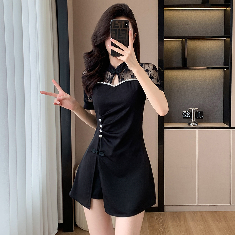 Temperament maiden summer shorts fashion ladies dress 2pcs set