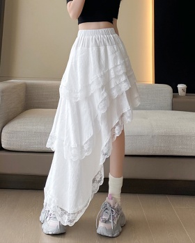 Spring and summer cake long high waist lace A-line skirt