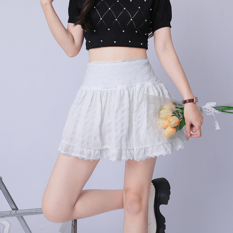 All-match cake short skirt lace skirt for women