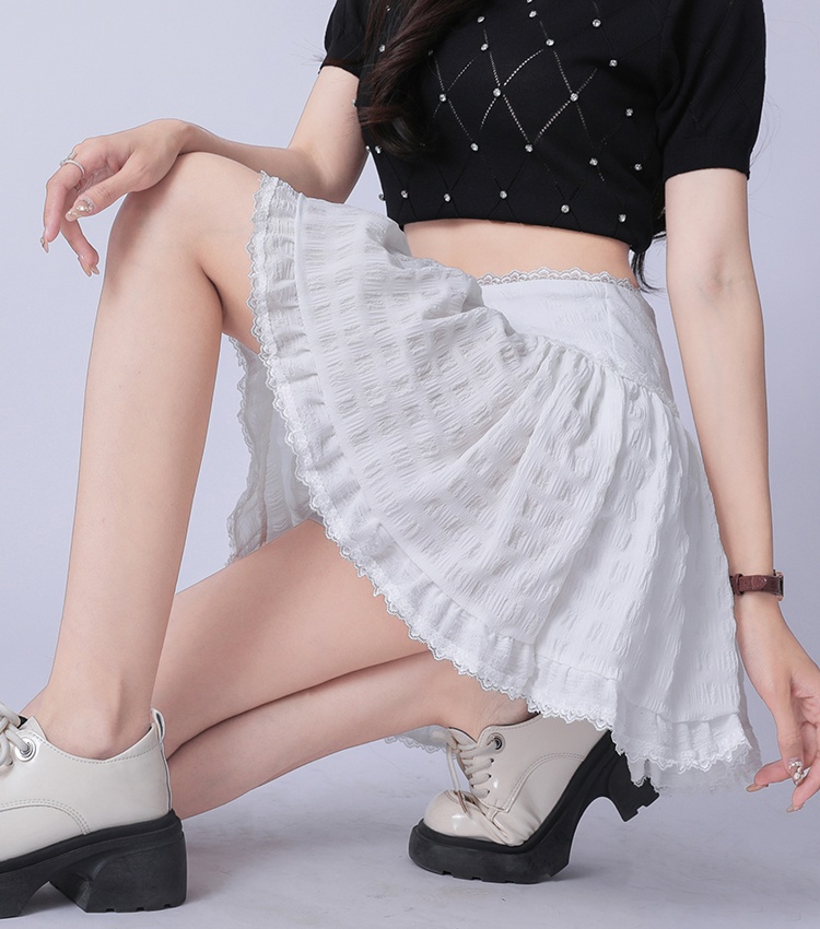 All-match cake short skirt lace skirt for women