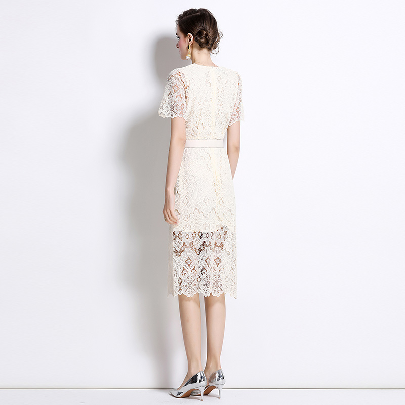 Lace France style long dress slim dress for women