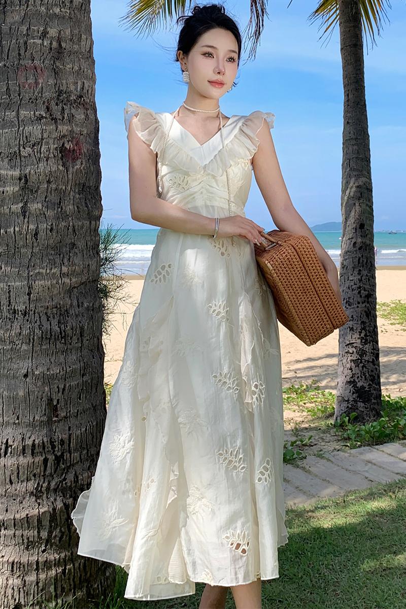 White France style dress