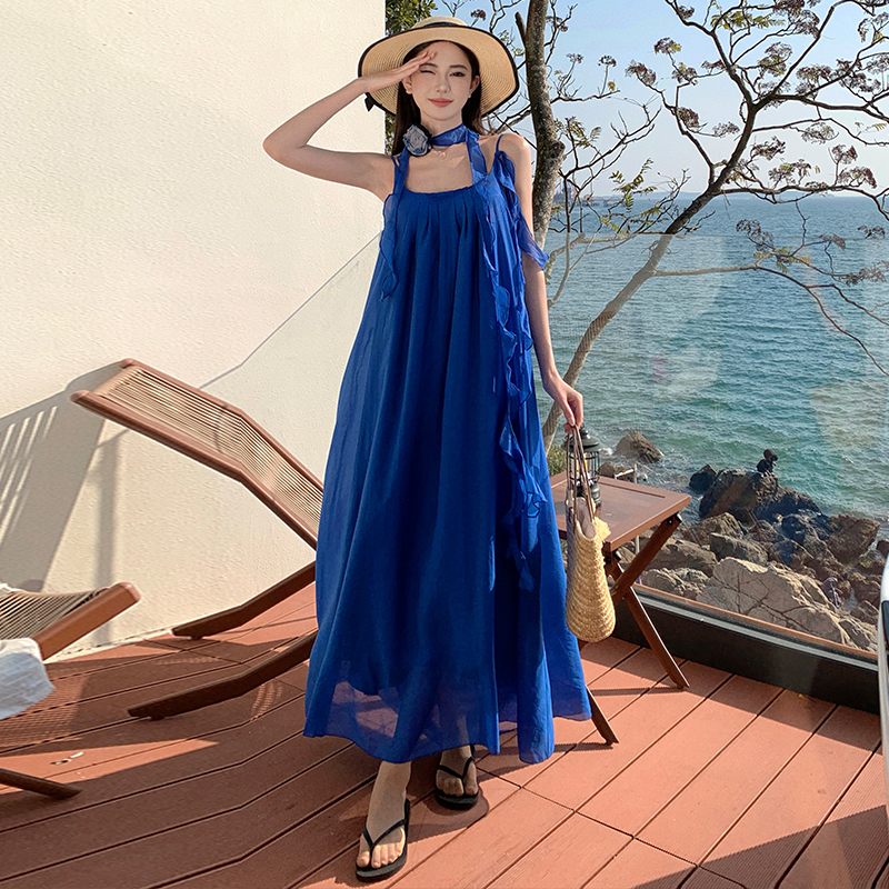 Vacation seaside France style dress