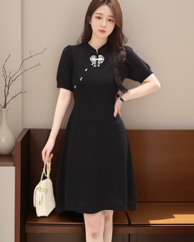 Summer knitted cheongsam Chinese style dress