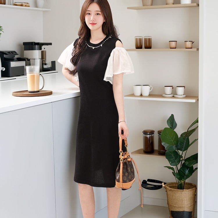 Temperament France style splice summer Hepburn style dress