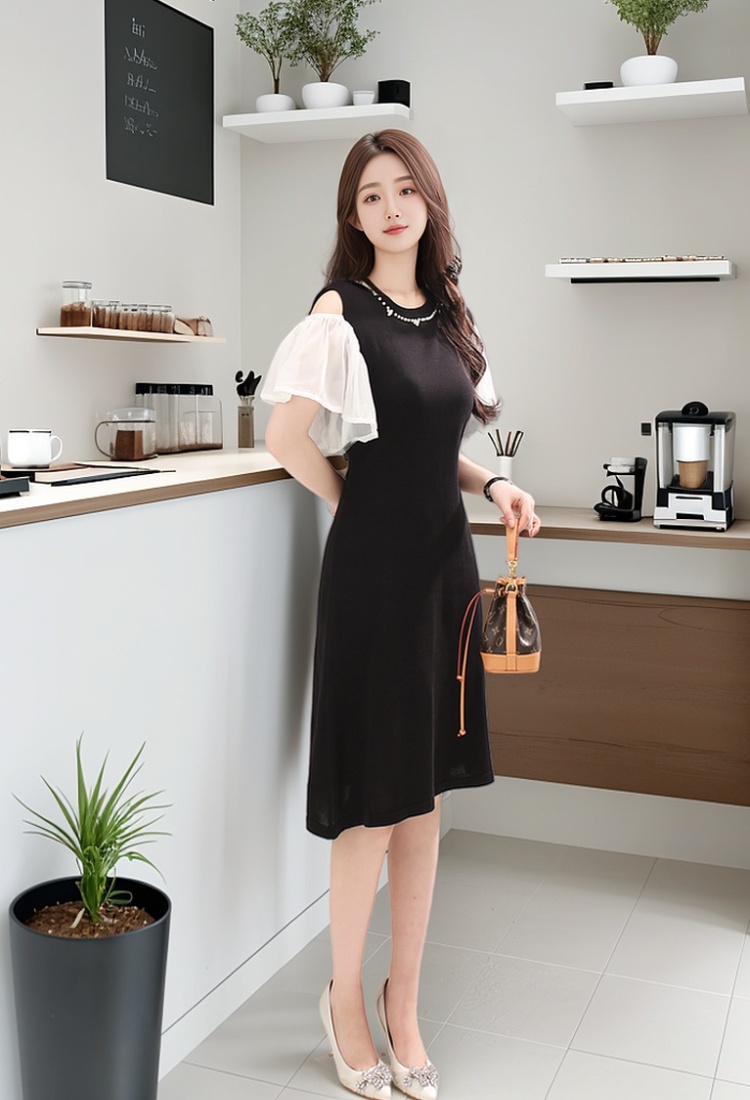 Temperament France style splice summer Hepburn style dress