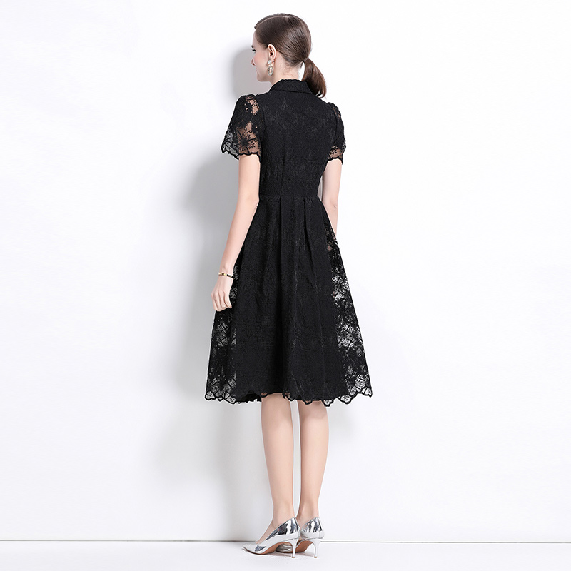 Summer temperament dress elegant single-breasted formal dress