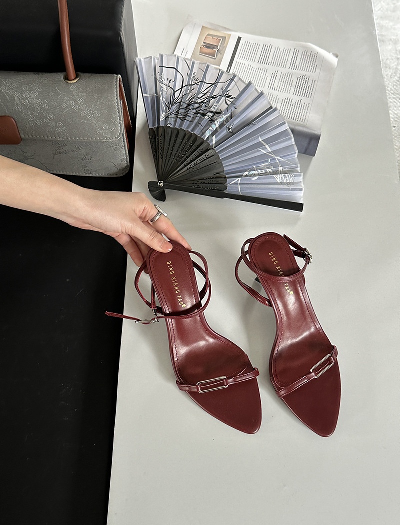 Spring and summer high-heeled shoes simple sandals for women