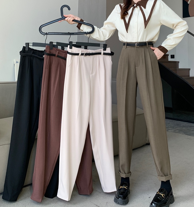 Slim loose autumn pants retro drape casual pants