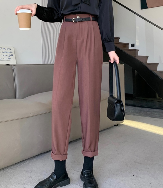 Slim loose autumn pants retro drape casual pants