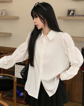 Bubble retro tops unique France style shirt for women